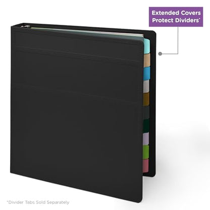 Carstens 1-Inch Heavy Duty 3-Ring Binder - Side Opening, Black, Durable Plastic, No-Gap Rings, Waterproof Cover, No Pockets, Holds 125 US Letter Sheets, BPA-Free, Made in USA (8719-3R), Case of 18 - color: Black, size: Case of 18