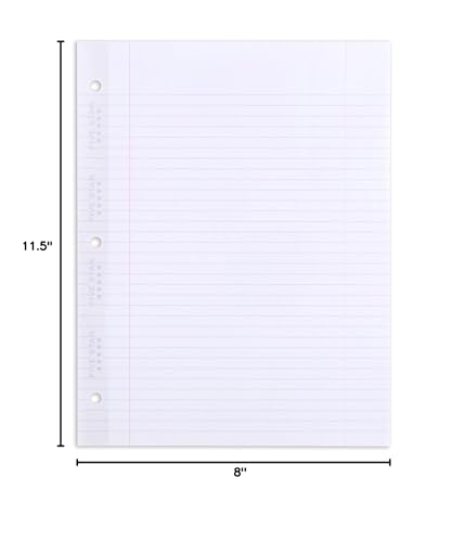 Five Star Insertable Loose Leaf Paper, 3 Pack, Notebook Paper, College Ruled Filler Paper to Add Pages, Reinforced, 8-1/2" x 11", 75 Sheets per Pack (52168) - size: 3 Pack