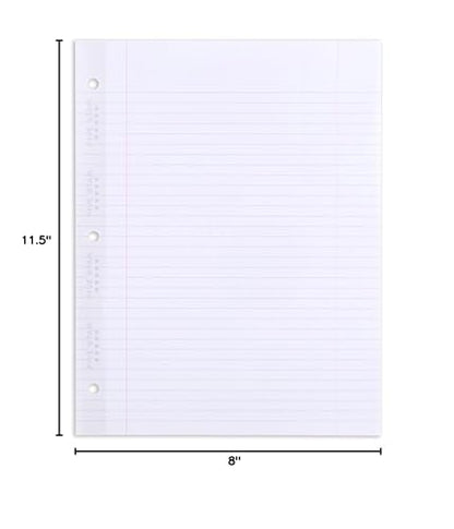 Five Star Insertable Loose Leaf Paper, 3 Pack, Notebook Paper, College Ruled Filler Paper to Add Pages, Reinforced, 8-1/2" x 11", 75 Sheets per Pack (52168) - size: 3 Pack