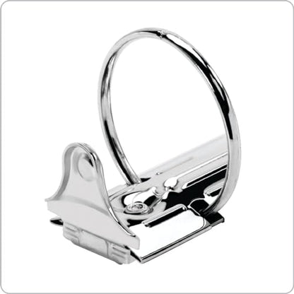 Cardinal 1.5 Inch 3 Ring Binder, Round Ring, White, 4 Pack, Holds 350 Sheets (79517) - size: 1.5-Inch