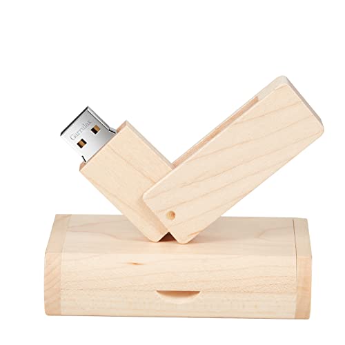 USB Flash Drive, 32GB Wooden USB2.0 High Speed USB Thumb Drives Memory Stick Pen Date Storage Stick Pendrive (Maple Rotatable) - color: Maple Rotatable, size: 32GB