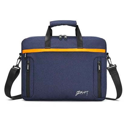BESMART Waterproof RFID Laptop Bag fits 15.6 Inch Computer, Shoulder Business Briefcase Bag Crossbody Messenger Bags for Men - color: Navy
