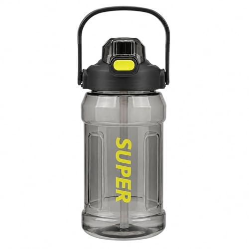 Bottle with Detachable Straw, Large Capacity Water Jug, Leakproof Reusable Water Bottles for Outdoor