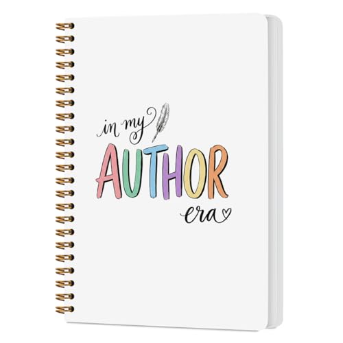NISTOMISU Author Gifts Hardcover Spiral Notebooks, Writers Gifts for Authors Journal Notebook, Writer Gift for Women Men, Notebook for Writers, in My Author Era Journals for Writing, 5.8x8.3 Inch - color: Cute Author
