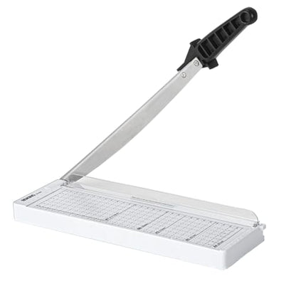 A4 Heavy Duty Paper Cutter, 15.6 in x 8.8 in 8 Sheets Capacity Paper Trimmer for Coupon, Label, Cardstock, and Scrapbooking Craft for Office and Home (White) - color: White
