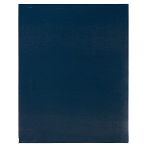JAM PAPER Laminated Two Pocket Glossy School Folders - Letter Size - High Gloss Navy Blue - 6/Pack - color: Navy Blue, size: Pack of 6 Folders