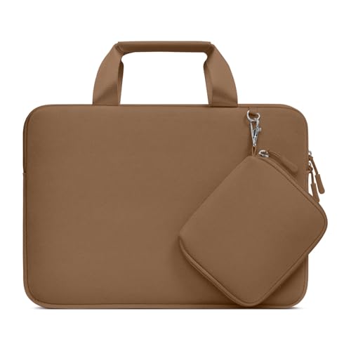 MOSISO Laptop Case 16 inch, 15-15.6 inch Laptop Sleeve Bag Compatible with MacBook Pro 16, HP Acer Dell Lenovo ASUS, Neoprene Carrying Computer Bag with Handle&Detachable Small Case, Mocha - color: Mocha, size: 16 inch