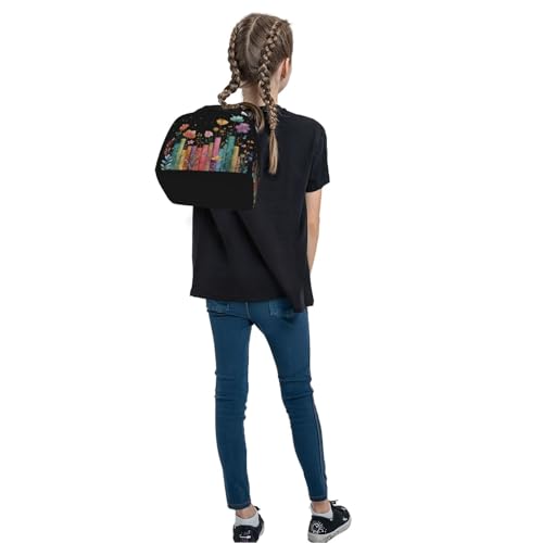 Lunch Bag Books Flower Botanical Insulated Lunch Box Reusable Cooler Tote for Adults Student Girl Boy Work Office School Picnic Over 3 Years Old - color: B0385