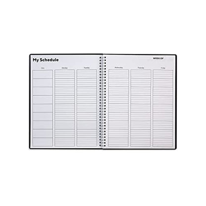 TRU RED Academic Weekly Teacher Planner, 8.5 x 11 Inch, Lesson Planning & Scheduling Layout, Black, Undated School Planner, 3 Pack - style: 3 Pack