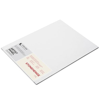 Legion Artist Panel, 1/8" Composite Brushed Aluminum with Stonehenge Oil 100% Cotton White 320gsm Paper, 12 x 16 inches for Oil Media - size: 12 x 16