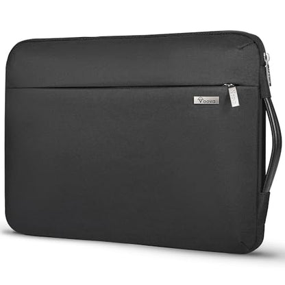 Voova Laptop Sleeve Case 14 15 Inch with Handle, 360° Protective Waterproof Slim Computer Bag Cover Compatible with MacBook Air 15 M2/M3/M4 2024-2025, MacBook Pro 14/15, Hp Chromebook 14, Black - color: Black, size: 14-15 Inch