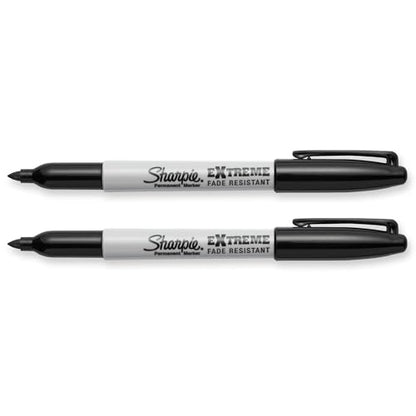 Sharpie Extreme Permanent Markers, Fine Point, Black, Fade & UV Resistant, Quick-Drying, Marks Plastic Glass & Wood, 6 Count