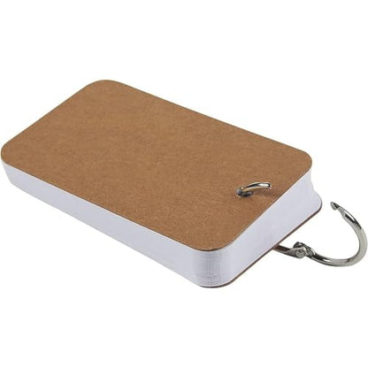 Juvale 32 Pack Blank Flash Cards with Rings for Studying with 50 Sheets Each, 250gsm Index Notecards (2.2 x 3.5 in)