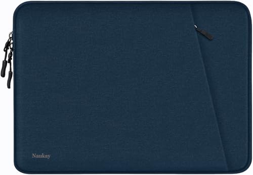 15.6 inch Laptop Sleeve Case, Shockproof Protective Computer Sleeve Cover with Accessories Pocket, Water Resistant Traveling Carrying Laptop Bag Compatible for MacBook Dell HP Acer Lenovo, Dark Blue - color: Dark Blue, size: 15.6 inch