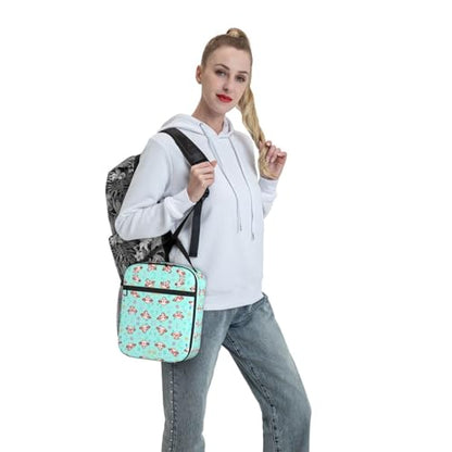 The Axolotl Kawaii Leakproof Lunch Bag Large Capacity Lunchbox Insulated Reusable Lunch Tote Bags Cooler Lunch Container For Work/Office/Picnic/Travel - color: The Axolotl Kawaii