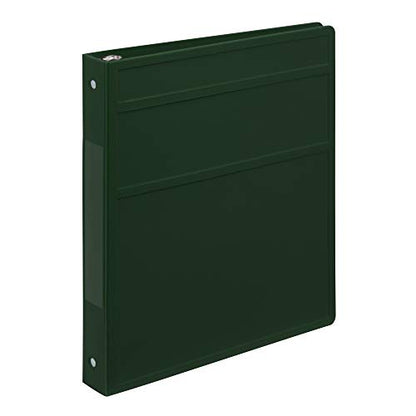 Carstens 1-Inch Heavy Duty 3-Ring Binder - Side Opening, Forest Green, Durable Plastic, Precision No-Gap Rings, Waterproof Cover, No Pockets, Holds 125 Letter Sheets, BPA-Free, Made in USA (8709-3R) - color: Hunter Green, size: Individual