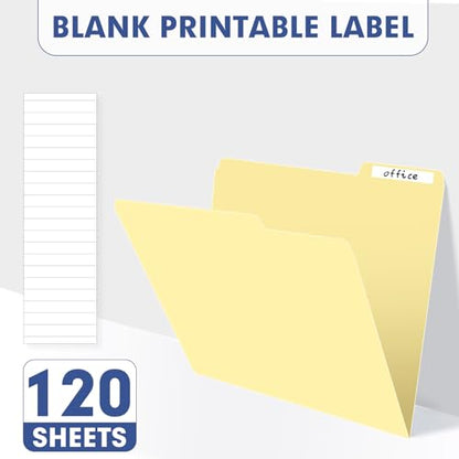 File Folder, PANDRI 120 Pack File Folder, 1/3 Cut Tab, Letter Size, Filing Folder for Office School Business, Manila - color: Manila