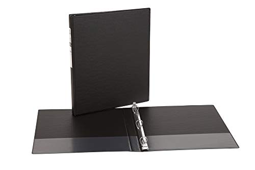 Avery® Standard 3 Ring Binder, 0.5" Round Rings, 100-Sheet Capacity, 0.7 Inch Wide Spine, 1 Black Binder, Ideal for Lightweight Organization and Occasional Referencing (03201) - style: 1 Pack