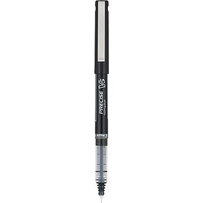Pilot Precise V5 Rollerball Pens, Extra Fine Point 0.5 mm Black Pens, Black, Pack of 12 - Ideal for School, Journaling & Office Writing - color: Black, size: 12 Count (Pack of 1)
