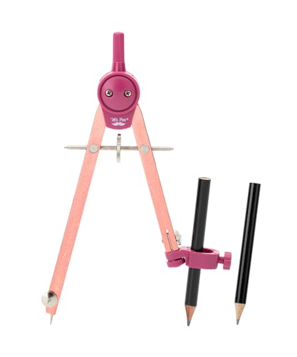 Mr. Pen- Metal Geometry Compass, Center-Wheel Design | Precision Drafting Compass with Pencil for School & Technical Drawing, Draws Circles up to 11 Inches Diameter - color: Rose Gold