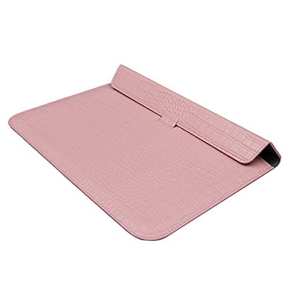Protective Slim Portable Laptop Sleeve 13-13.6 Inch Crocodile PU Leather Case for MacBook Neo 13 A18 Pro A3404 / Air 13 / Pro 13 M5 A3449 M4 A3240 M3 M2 M1, for HP Dell Lenovo Notebook, Pink - color: Pink