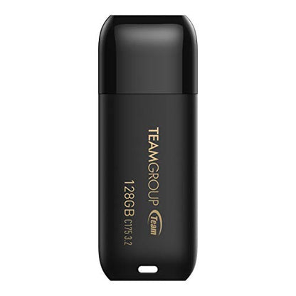 TEAMGROUP C175 128GB USB 3.2 Gen1 (USB 3.1/3.0) Read 100MB/s Flash Thumb Drive, Memory Stick Compatible with Computer/Laptop Matte Black TC1753128GB01 - size: 128GB