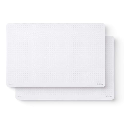 Notsu Dot Grid Desk Notepad, 2 Pack | Tear-Off Landscape Note Pad for Desk, Doubles as Mousepad | Premium Thick Dotted Paper, 50 Sheets, 5.5" x 8.5" - size: 5.5" x 8.5", style: Dot Grid