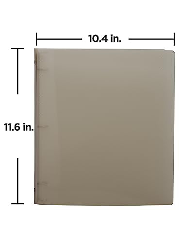 JAM PAPER Plastic 0.75 inch Binder - Smoke Grey 3 Ring Binder - Sold Individually - color: Smoke, size: 0.75 inch