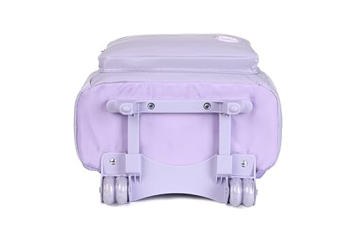 Purple Kids Rolling Backpacks for Girls 8-12 (STARS PURPLE) - color: Starts Purple
