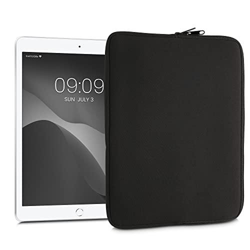 kwmobile Neoprene Pouch Compatible with 12,4"-12,9" Tablet - Universal Sleeve Case Cover with Zipper for Tablet - Black - color: black, size: 12,4"-12,9" Tablet