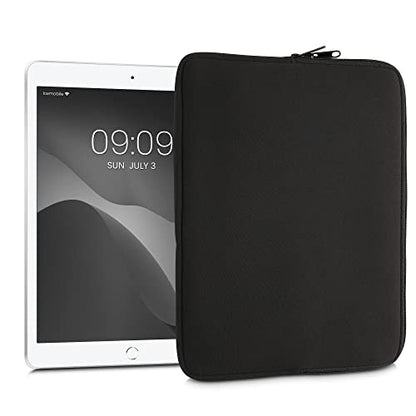 kwmobile Neoprene Pouch Compatible with 12,4"-12,9" Tablet - Universal Sleeve Case Cover with Zipper for Tablet - Black - color: black, size: 12,4"-12,9" Tablet
