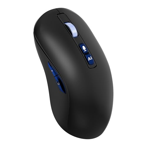 Azpen VoiceX Pro Wireless AI Mouse for PC and Laptop with Voice Input, Live Translation, ChatGPT Support, and One-Touch Search