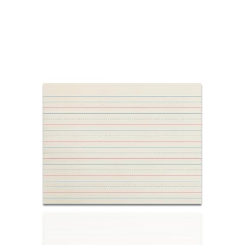 School Smart Red & Blue Newsprint Paper, 3/4 Inch Ruled, 11 x 8-1/2 Inches, 500 Sheets, White