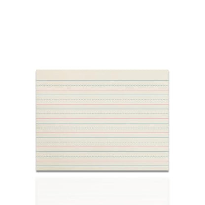 School Smart Red & Blue Newsprint Paper, 3/4 Inch Ruled, 11 x 8-1/2 Inches, 500 Sheets, White
