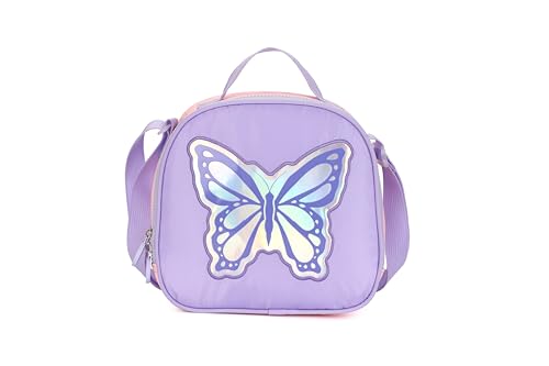 Rolling butterfly Backpack for girls, 17 Inch Travel Backpack with Wheels, Vertical Storage Wheeled Laptop Backpack, Stylish Rolling Laptop Bag(BUTTERFLY PINK) - color: Butterfly Pink