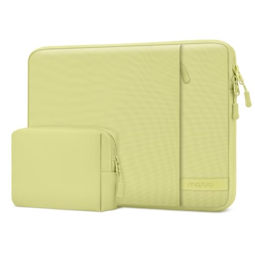 MOSISO Laptop Sleeve Compatible with MacBook Neo 13 inch 2026 A3404 / Air 13.3 13.6 M5 M4 M3 M2 M1 / Pro 13 M2 M1, 360 Degree Protective Computer Sleeve Bag with Vertical Pocket&Small Case, Citrus - color: Citrus