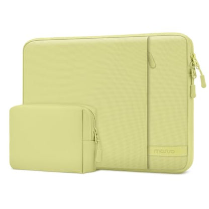 MOSISO Laptop Sleeve Compatible with MacBook Neo 13 inch 2026 A3404 / Air 13.3 13.6 M5 M4 M3 M2 M1 / Pro 13 M2 M1, 360 Degree Protective Computer Sleeve Bag with Vertical Pocket&Small Case, Citrus - color: Citrus