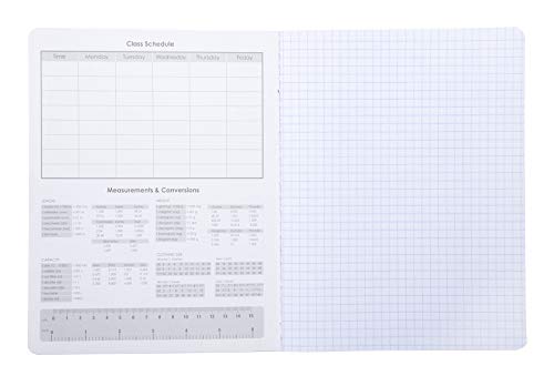 Mintra Office Composition Books - Sturdy Flexible Cover (4 Pack, 4x4 Comp Book - Graph) - color: 4x4 Comp Book - Graph, size: 4 Pack