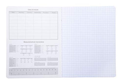 Mintra Office Composition Books - Sturdy Flexible Cover (4 Pack, 4x4 Comp Book - Graph) - color: 4x4 Comp Book - Graph, size: 4 Pack