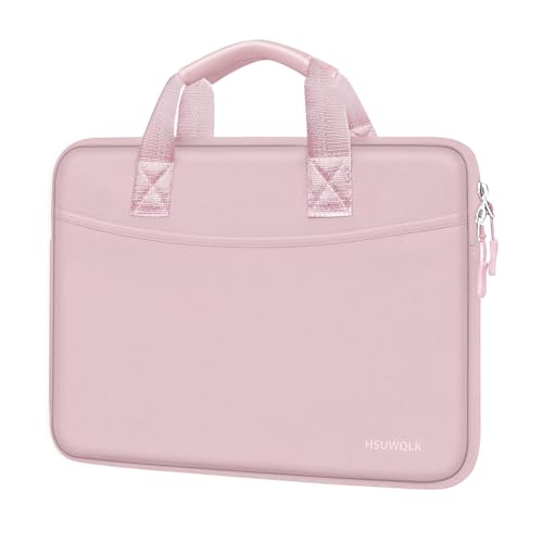 Laptop Case 13.3 inch,13-13.3 inch Laptop Sleeve Bag Compatible with MacBook Neo 13/Air 13 13.6/Pro 13/Pro 14,HP Dell ASUS Lenovo,Neoprene Computer Bag with Handle&Curved Pocket,Pink - color: Pink, size: 13.3 inch