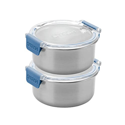 Smash Stainless Steel Snack Pot, Blue, 200 ml/ 6.7oz Capacity (Pack of 2) - color: Blue, size: 2 x 200 ml (6.7 fl oz)