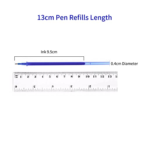 0.5 mm Erasable Gel Pen Refills Liquid Gel Ink Pen Refills Retractable Pens Refills Study Office Family (100pcs Blue)