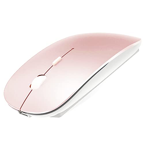 KLO Bluetooth Mouse for MacBook/Laptop/Notebook/pc/iPad/Chromebook, Wireless Mouse for MacBook Pro/AIR (Pink) - color: Pink