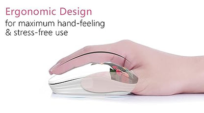 JUHOO Wireless Mouse with Nano Receiver for PC, Laptop, Notebook, Computer, MacBook, Less Noise, Portable Mobile Optical Mice - style: Forest Girl