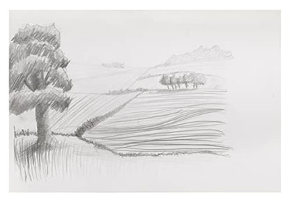 UCREATE - P4747 UCreate Sketch Pad, Standard Weight, 18" x 12", 50 Sheets | Sulphite, White, Long Edge Tape Bound, Heavy Chipboard Back, Acid Free, Recyclable, P4747 - size: 18" x 12"