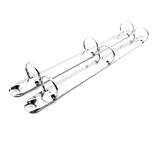 2Pcs Metal Standard Letter Size Notebook 3-Ring Binder Mechanism Replacement Kit，3 O Rings,Loose Leaf Binding Spines Combs for Personal Organizers Planners (Silver) - color: Silver