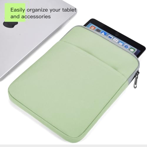 Tablet Sleeve for 11" Samsung Galaxy Tab A9+ Plus /S9 FE 10.9, Fire HD 10", iPad Air 11 M3 M4/ Pro 11 M5 M4/ 10th, Protective Case Bag Pouch, Green - color: Green, size: 9-11 Inch