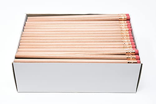 Pencil Guy Blank Round Pencils Natural | 144 to a box, Not Sharpened - color: Natural, size: 1 Count (Pack of 144), style: Not Sharpened
