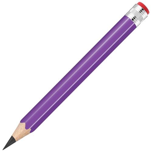 13 inch Wooden Jumbo Pencils for Prop Giant Big Novelty Wood Pencil with Eraser for Fun Decor, School Projects, Party Favors, and Unique Gifts (Purple) - color: Purple, size: 1 Count (Pack of 1)