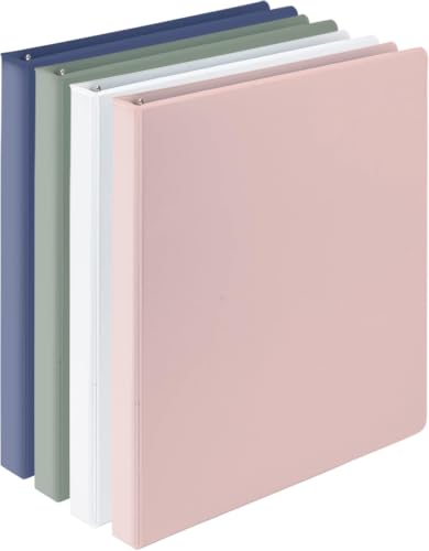 Samsill Plant-Based 0.5 Inch Durable D-Ring, View Binder, Eco-Friendly, USDA Certified Biobased, Boho Assortment, 4 Count (Pack of 6) - color: Boho Assortment, size: 0.5-Inch (Pack of 6), style: 4 Pack